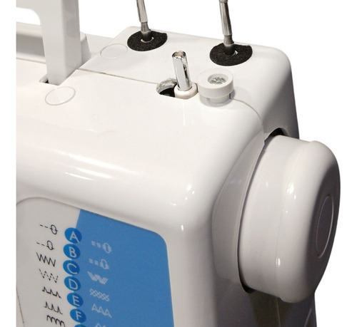 Maquina Coser Profesional Multifuncion 24 Funciones Master Azul Acero