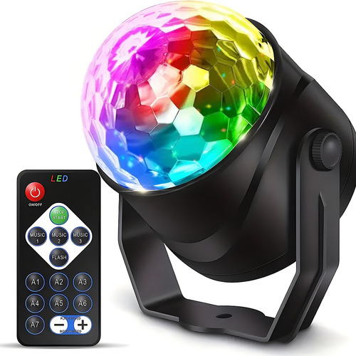 Bola Disco Luces Para Fiestas Rgb Control Remoto Mini Led