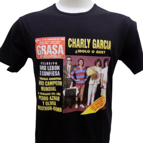 Remera De Serú Giran Las Grasa De Las Capitales Charly Rock 