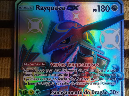 Pokemon Rayquaza Gx Shiny Promo Oversize Sol E Lua Destinos