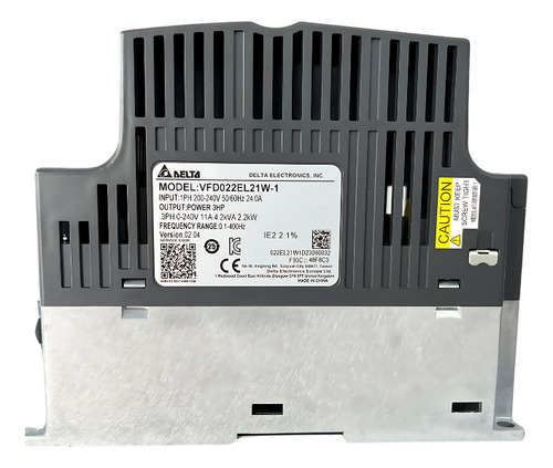 Inversor De Frequencia 3cv El-w 220v 1f Vfd022el21w-1 Delta