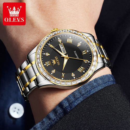 Relojes De Cuarzo Con Diamantes De Lujo Olevs Luminous