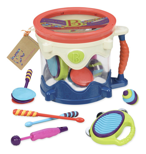 B. Toys Tambor Musical, Kit De Bateria De Juguete De 7 Instr