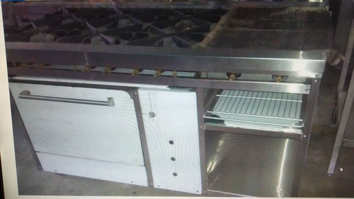 Imagen 1 de 10 de Cocina Industrial 6 Hornillas Plancha Horno Y Gratinador