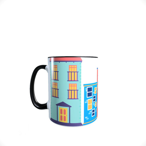 Taza Edificio De Colores Arquitectura Ciudad 320 Cc