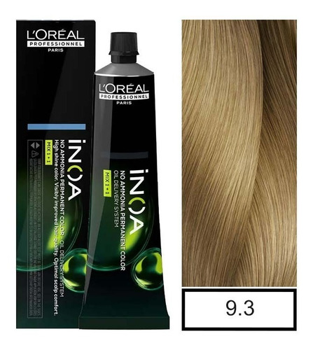 Tintura Permanente Sin Amoníaco Loreal Inoa 9.3