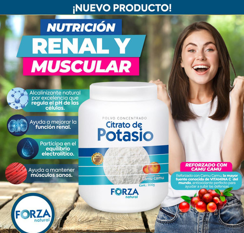 Citrato De Potasio Forza Natural Origen Aleman 200g