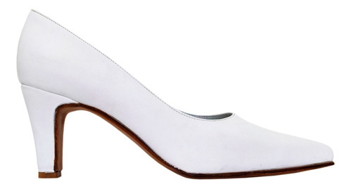 Stilettos Cuero Vacuno Blanco Novia Talles Grandes 42/43/44