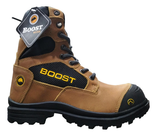 Botas Boost Alta Tactica/industrial Casco Acero Piel 433