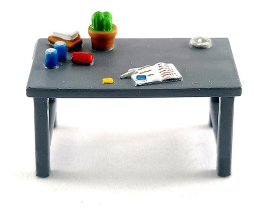 1/64 Mini Tienda De Reparación De Mesa De Herramientas Gris