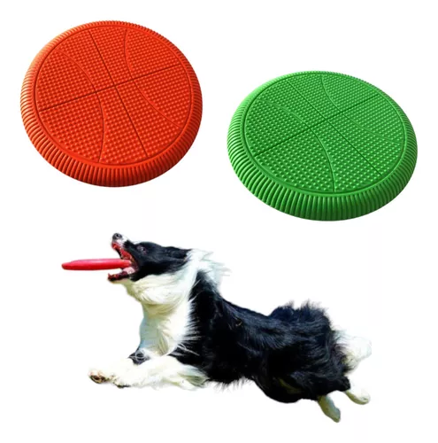 Juguete frisbee para perros seguro para los dientes, disco volador flotante  al aire libre para perros de razas pequeñas, medianas y grandes, juguete