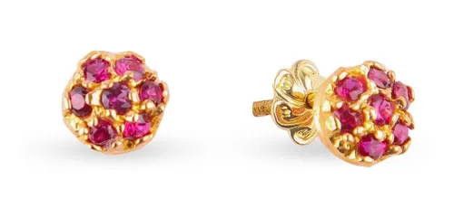 Aros frutilla online de oro