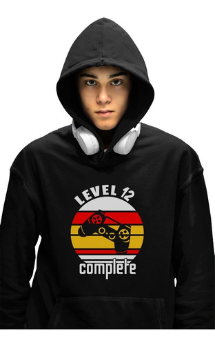 Sudadera Hombre Baratas Cumpleaños Gamer Negra  Alfa