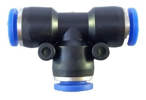 Imagen 2 de 4 de Conector Unión Racord Neumático T Tee Acople Manguera 12mm