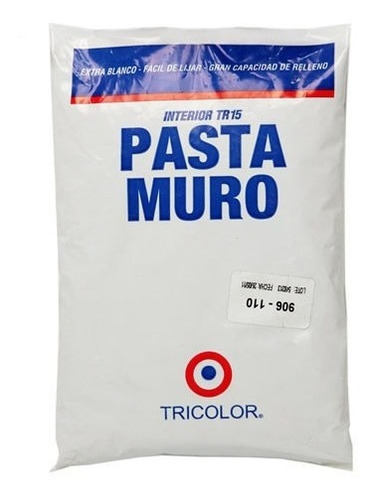 Pasta Muro Extra Blanco Para Superficies 1kg Tricolor