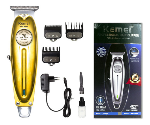Recortadora Kemei KM-1949 Acabamento dorada 127V
