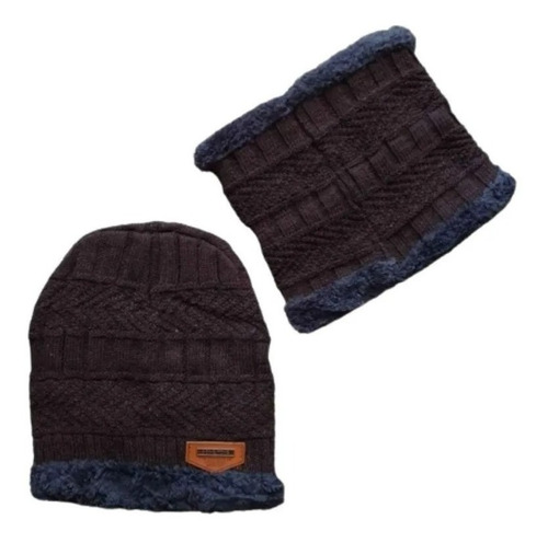 Set Calentador Gorro Más Bufanda De Cuello Invierno Unisex