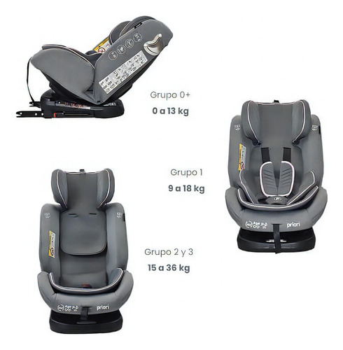 Silla Carro Bebé First 360 Isofix Priori Color Rosa