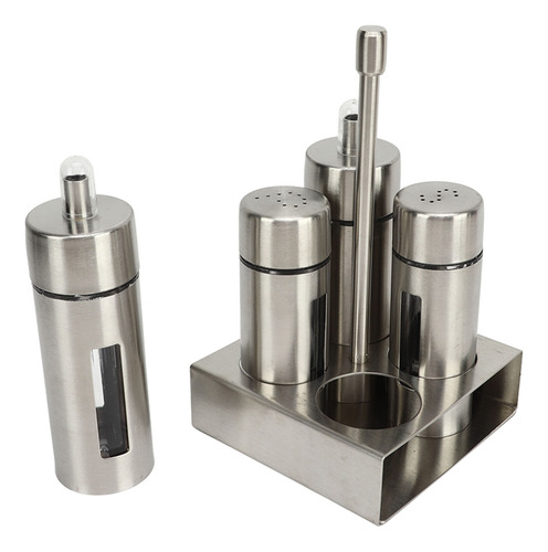 Botella De Vinagre De Acero Inoxidable Salt Pepper Cruet Set
