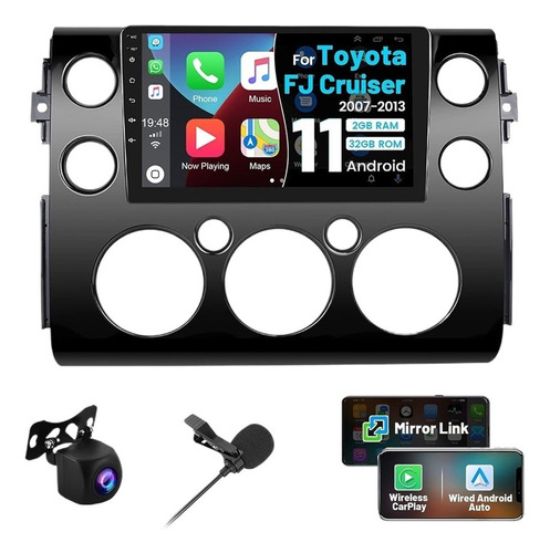 Estereo Toyota Fj Cruiser 2007-2013 Android Carplay Gps 2+32