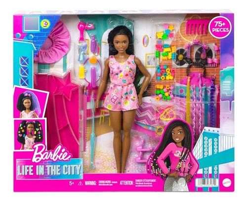 Barbie Muñeca Brooklyn Peinados Divertidos Con Accesorios