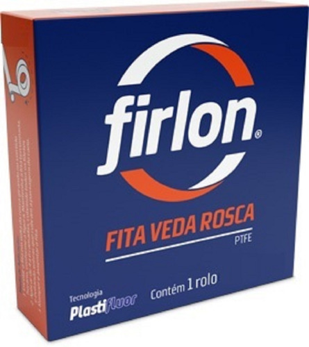Imagem 1 de 1 de Fita Veda Rosca Firlon 18mm X 25m - Plastifluor Kit 10 Pçs