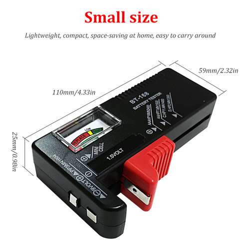 F1 Batería Tester De 1,5 V D C De 9 V Para Aa Aaa Battery