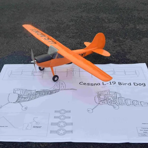 Kit De Modelo De Avión Cessna L-19 Bird Dog Rc Bearwood
