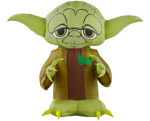 Decoracion Inflable De Navidad De Yoda De Star Wars De 3 5 P