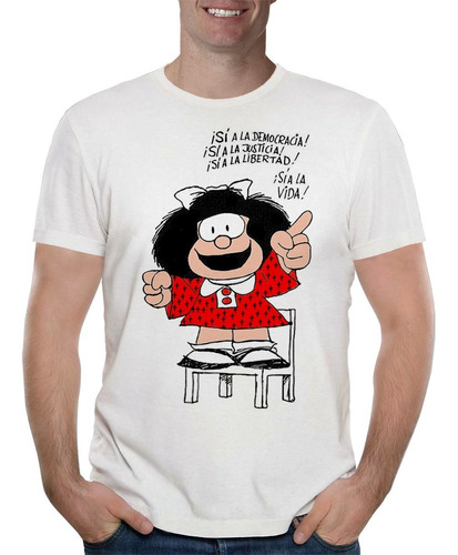 Remera Mafalda 5 Turístico Argentina Hombre Purple Chick