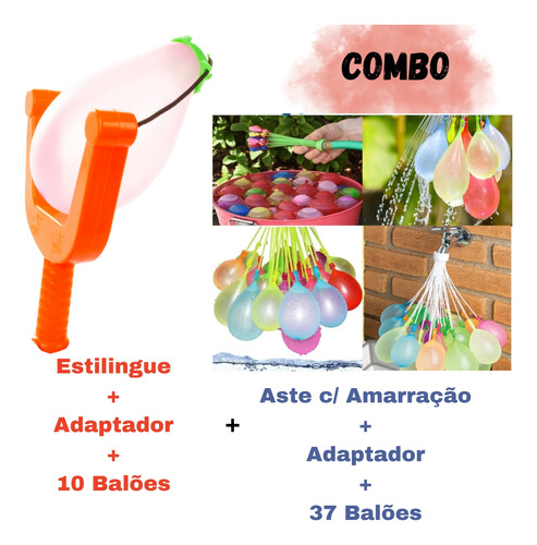 Brinquedo Verão Infantil Diverso Water Ballon C/ Estilingue