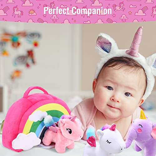 Conjunto De 6 Juguetes De Peluche De Unicornio Aoriher Con