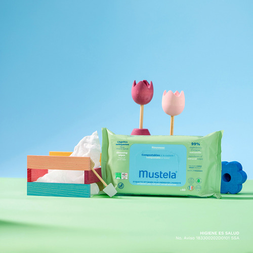 Mustela Toallitas Húmedas Compostables con Perfume 60 Un