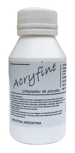 Liquido Limpiador De Pinceles Acryfine Manicuria X 100 Ml