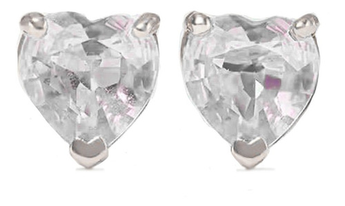 Aretes Plata Italiana 925  Modelo Corazón 