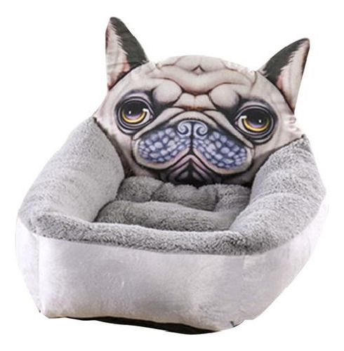 Cómoda Cama Nido Gris Para Mascotas Con Acolchado