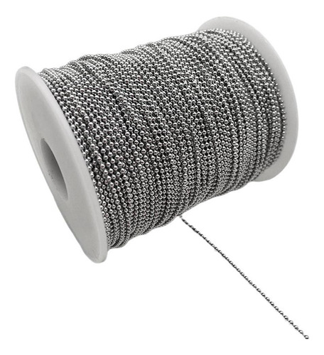 Cadena De De Bolas De Acero Inoxidable De Plata 2.4mm