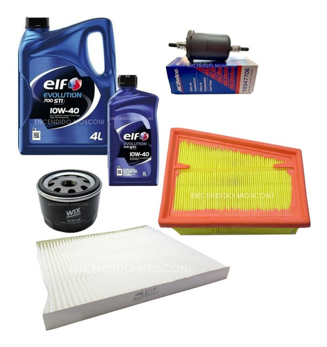 Kit Service 4 Filtros + 5l Aceite Elf Duster Oroch 1.6 2.0