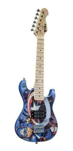 Guitarra Phx Profissional Infantil Marvel Capitão América