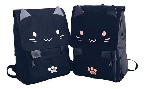 Mochila Escolar Bolsas Para Niños Kitty (negra)