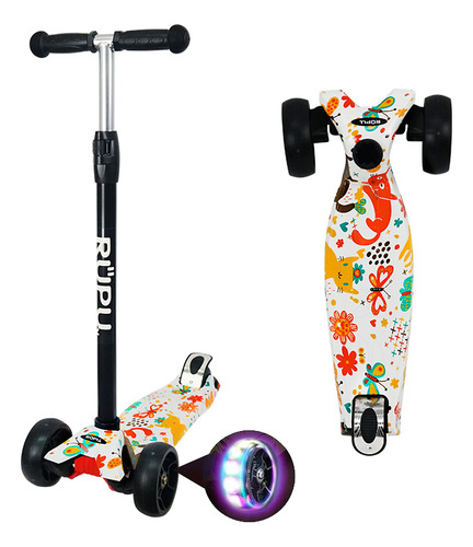 Scooter Monopatin Cat Fun Niñas Rupu Rueda Led Regulable