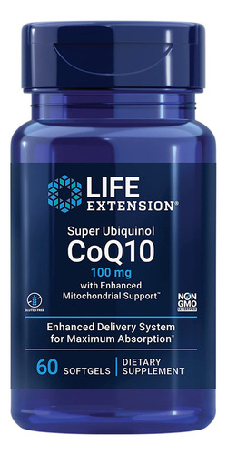 Super Ubiquinol Kaneka, Coq10 100mg, 60s, Life Extension Sem Sabor