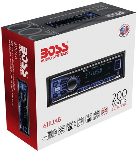 Reproductor Boss 611uab Mp3 / Usb / Tuner / Aux / Bluetooth