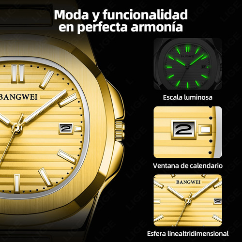 Reloj Cuarzo Hombres Luminiscencia Reloj Pulsera Empresarial