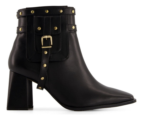 Botin Formal Z92465ve Sintetica Pasador Tachas Empresaria