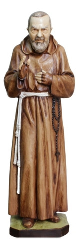 Estatua Del Padre Pio Estigmatario 40cm Resina Extra Dura