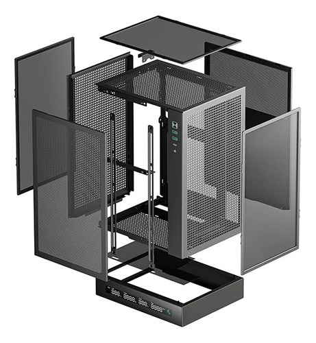 Gabinete ITX Deepcool Ch170 Digital Negro LCD Super Refrigerado