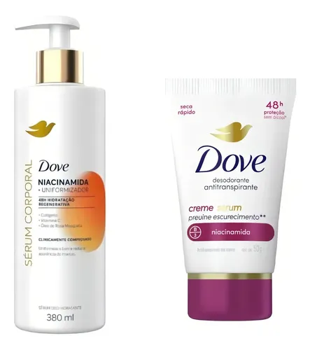Kit Dove Niacinamida Completo Hidratante Corpo E Desodorante