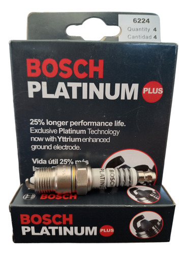 Bujias Bosch Platinum Bl15 Cerámica Antienchumbe Cañon Corto