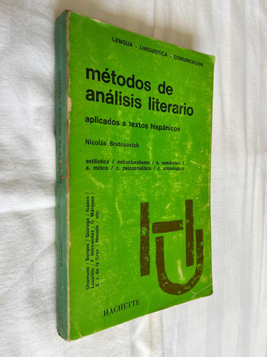 Metodos De Analisis Literario Aplicados Nicolas Bratosevich